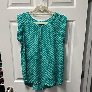 Green Sleeveless Women's Top
